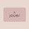 Jouer Cosmetics gift card in dusty rose pink with brand logo and company name