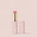 Pink Jouer Essential Shine Balm lip balm stick with gold accents and rose design, cap removed